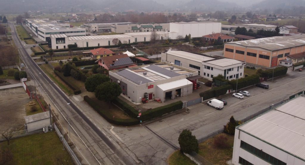 ripresa dall'alto dell'azienda Alfra